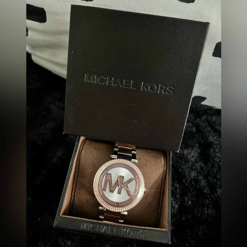 Michael Kors Rose Gold and Silver Watch